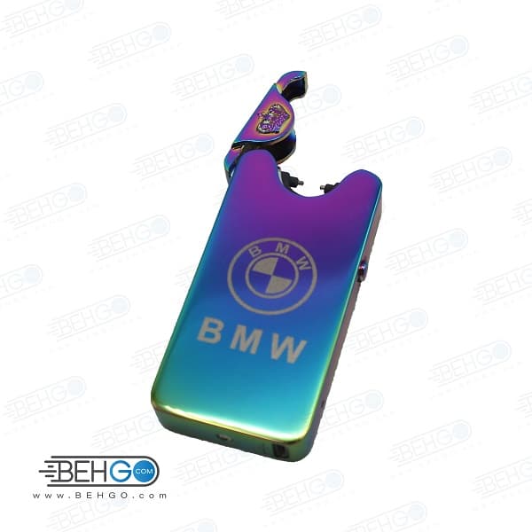 فندک صاعقه ای الکتریکی مدل هنگ بنگ طرح بی ام و بنفش Heng Bang Electronic Cigarette Lighter — تصویر ۴