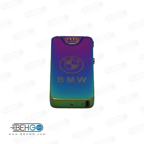 فندک صاعقه ای الکتریکی مدل هنگ بنگ طرح بی ام و بنفش Heng Bang Electronic Cigarette Lighter