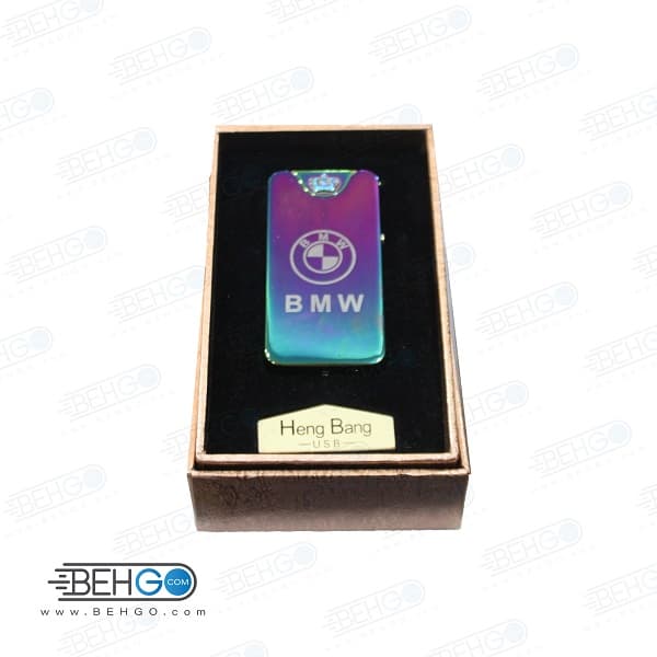فندک صاعقه ای الکتریکی مدل هنگ بنگ طرح بی ام و بنفش Heng Bang Electronic Cigarette Lighter — تصویر ۷