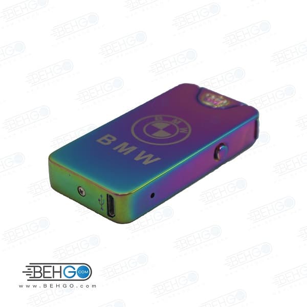 فندک صاعقه ای الکتریکی مدل هنگ بنگ طرح بی ام و بنفش Heng Bang Electronic Cigarette Lighter — تصویر ۵