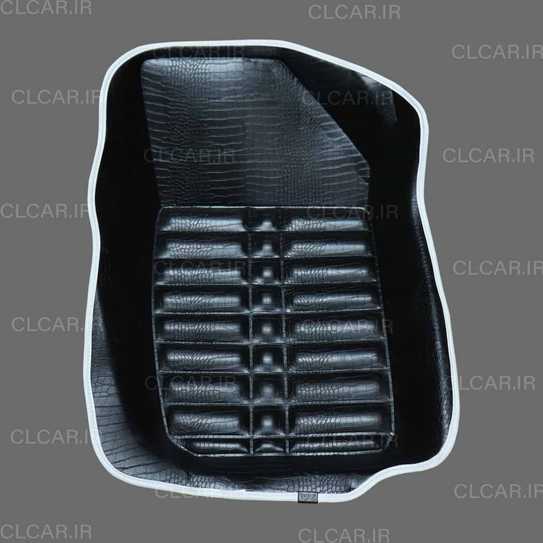 کفپوش پنج بعدی پژو 206 پوست ماری تمام مشکی کد (K5P-P06-BL) — تصویر ۷