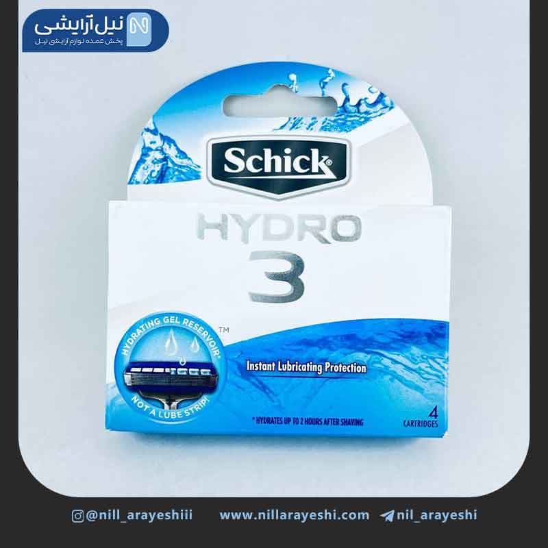 پک تیغ یدک 3 لبه هایدرو شیک چهار عددی