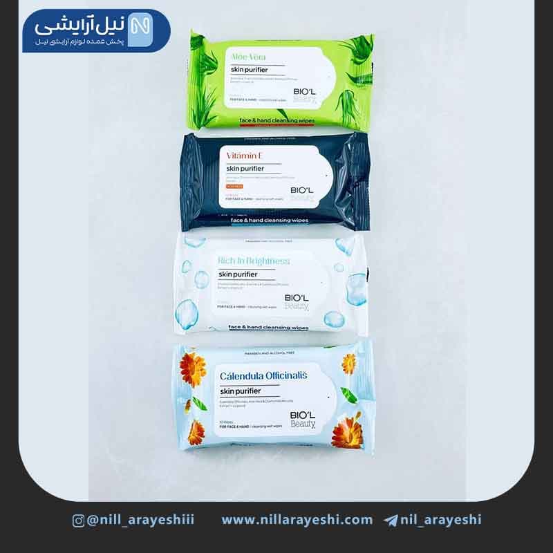 دستمال مرطوب پاک کننده دست و صورت بیول ده عددی بیو ل