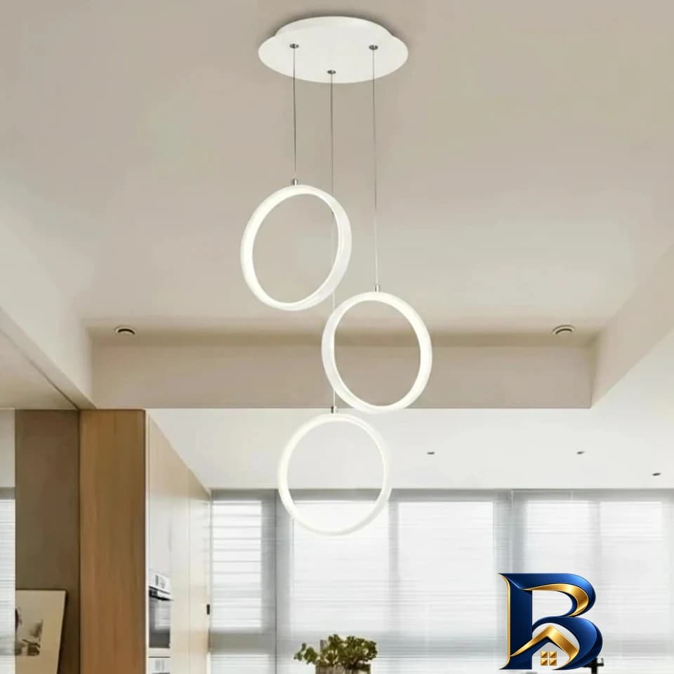 لوستر آویز شاهان تک مدل three rings — تصویر ۴