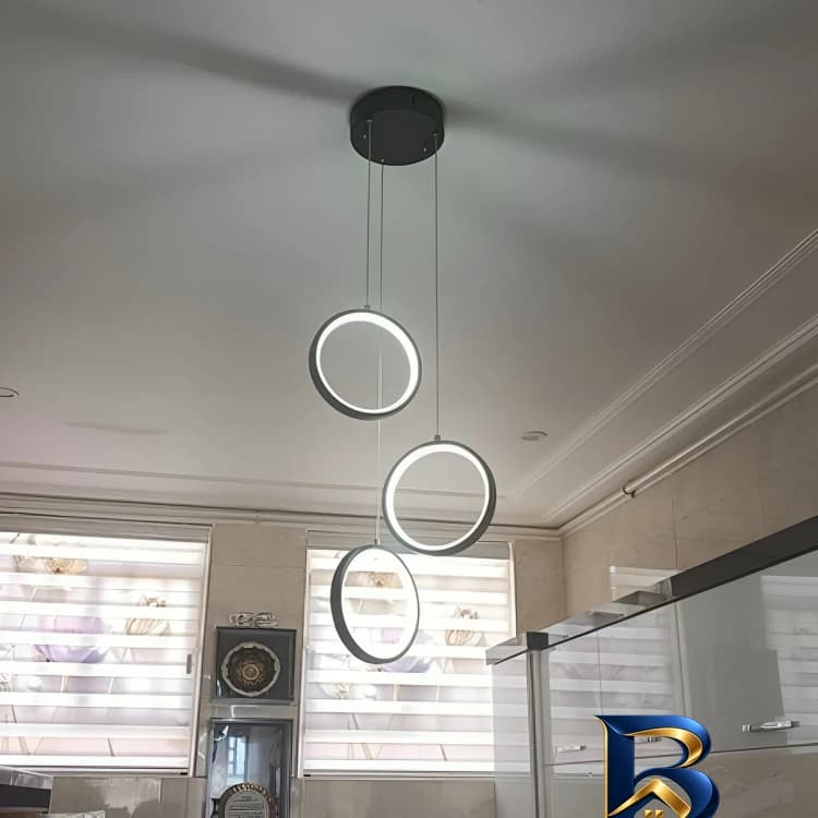 لوستر آویز شاهان تک مدل three rings — تصویر ۲