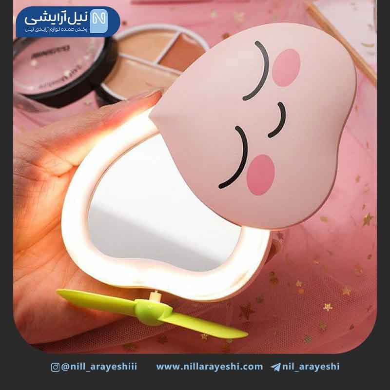 مینی فن و آیینه ال ای دی دار طرح هلو — تصویر ۳