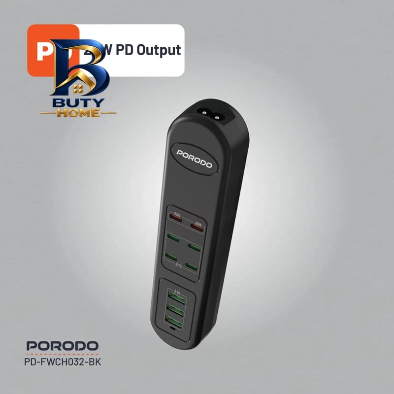 چندراهی برق پرودو مدل USB HUB با دو پورت PD — تصویر ۶