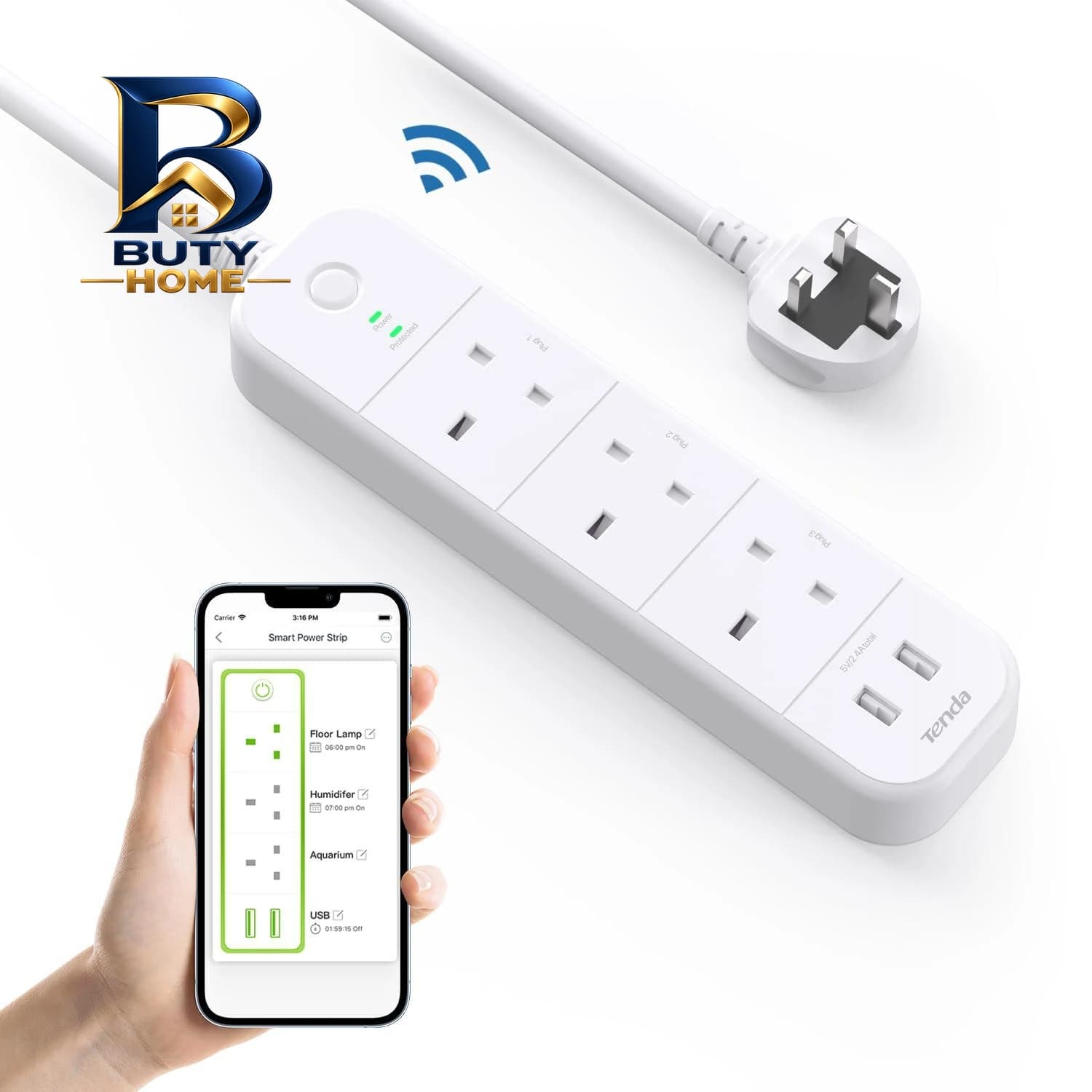 چندراهی برق پرودو مدل USB HUB با دو پورت PD — تصویر ۴