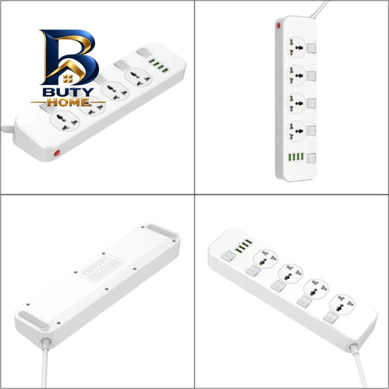 چندراهی برق الدینیو مدل SC۴۴۰۸ Power Strip اصل — تصویر ۳