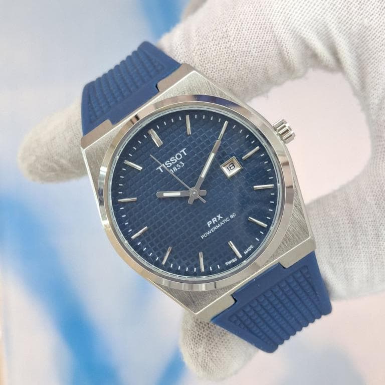 ساعت مچی مردانه تیسوت Tissot 1853 Powermatic بند رابر تمام مشکی | عقربه شبرنگ | تقویم ماه | موتور کوارتز — تصویر ۳