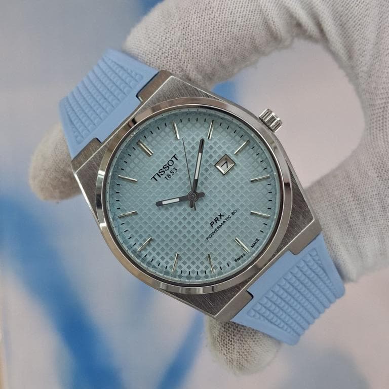 ساعت مچی مردانه تیسوت Tissot 1853 Powermatic بند رابر تمام مشکی | عقربه شبرنگ | تقویم ماه | موتور کوارتز — تصویر ۲