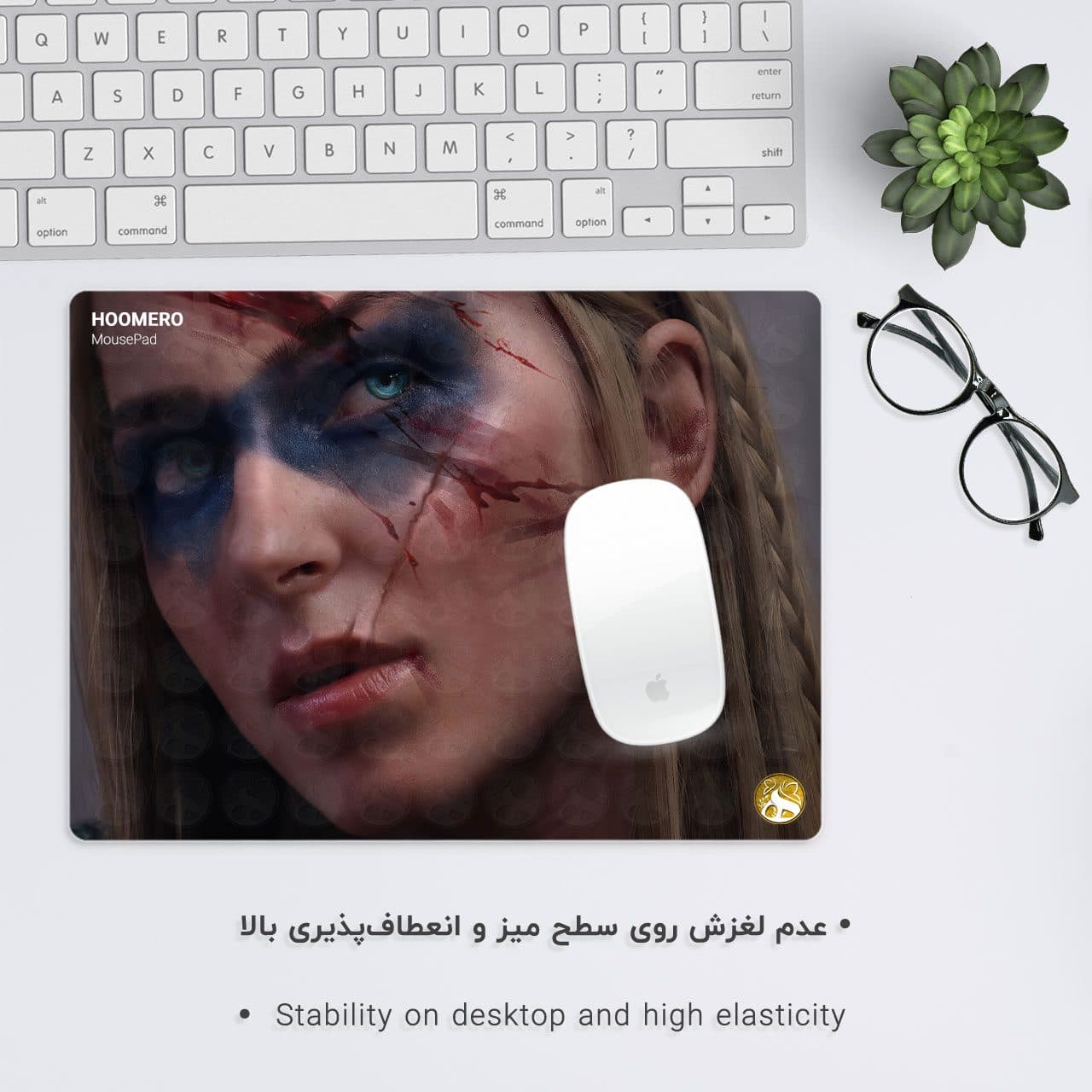 موس پد هومرو طرح اساسین کرید والهالا مدل A3864 — تصویر ۳