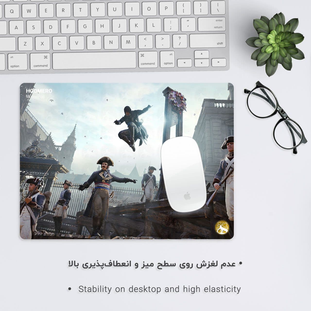 موس پد هومرو طرح اساسین کرید یونیتی مدل A3835 — تصویر ۳