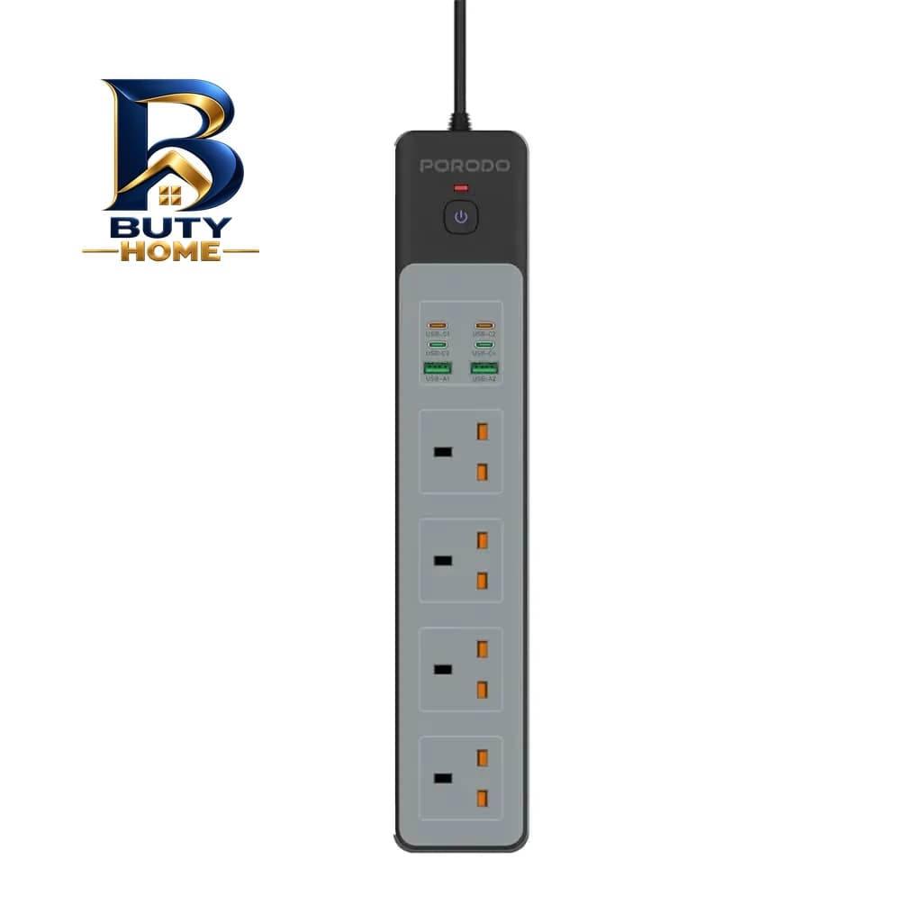 محافظ شوک الکتریکی و چند راهی برق پرودو مدل PD-FWCHO۴۵-BK-۶۵W اصل — تصویر ۷
