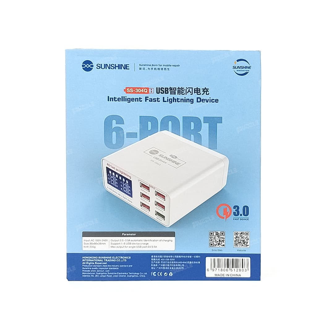 شارژر رومیزی 6 پورت سانشاین مدل Sunshine SS-304Q — تصویر ۴