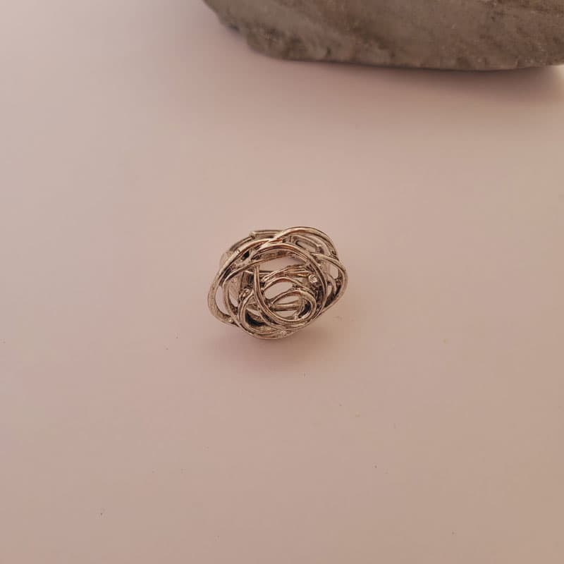 انگشتر سیمی طرح گل — تصویر ۴