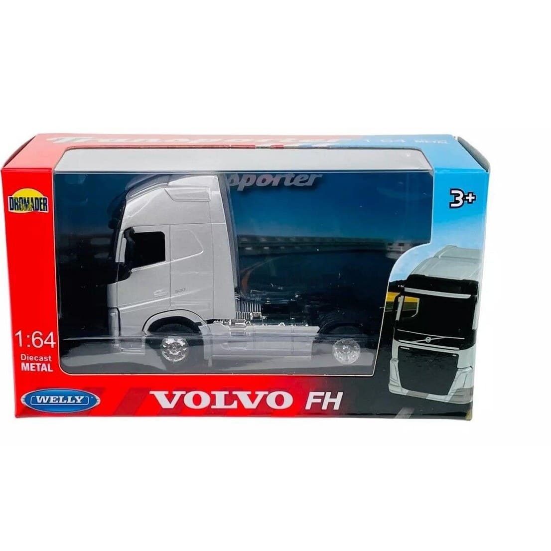 ماکت ماشین وِلی مدل تریلر دو محور طرح ولوو FH کد 68050L-GW — تصویر ۵