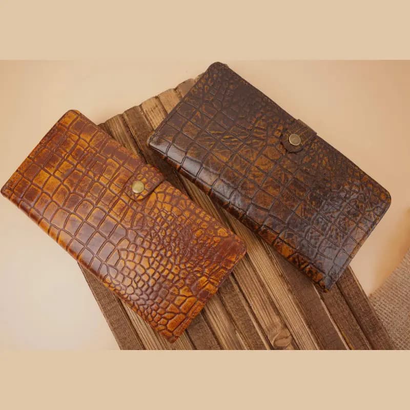 کیف پول کتی سنگی چرم 33-56