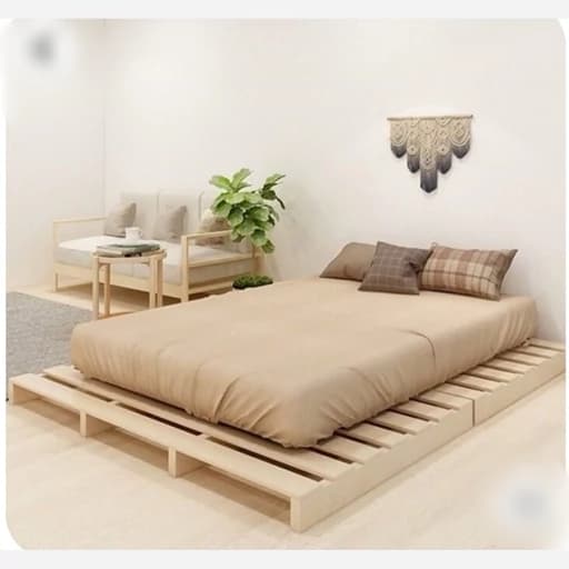 تخت خواب دو نفره چوبی پالت چوبی مبلمان فرنا مدل 1141620