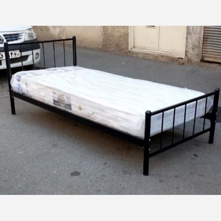 تختخواب یکنفره فلزی مدل یکتا سایز 90 مبلمان فرنا مدل 1141608 — تصویر ۳