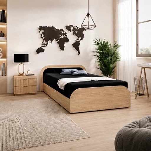 تخت خواب یکنفره مدل B80 سایز 200 در 90 سانتیمتر مبلمان فرنا مدل 1141581