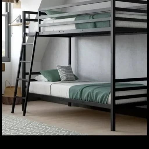 تخت خواب دو طبقه فلزی مدل پناه با کفی فلزی مبلمان فرنا مدل 1141563
