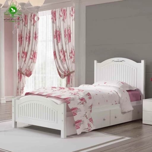 تخت خواب یک نفره MDF وکیوم مدل آرتا مبلمان فرنا مدل 1141541