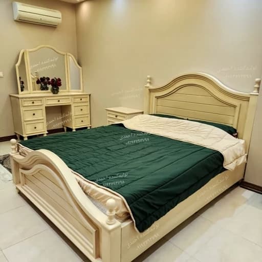 تخت خواب دو نفره کلاسیک پدیده مبلمان فرنا مدل 1141528