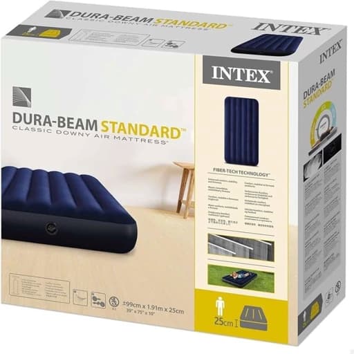 تشک بادی اینتکس یک نفره Intex Classic Downy Blue Dura Beam Airbed مبلمان فرنا مدل 1141527