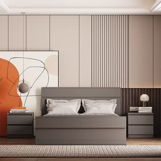 سرویس خواب دونفره مدل FH864 سایز 160×200 سانتی متر مجموعه سه عددی مبلمان فرنا مدل 1141517