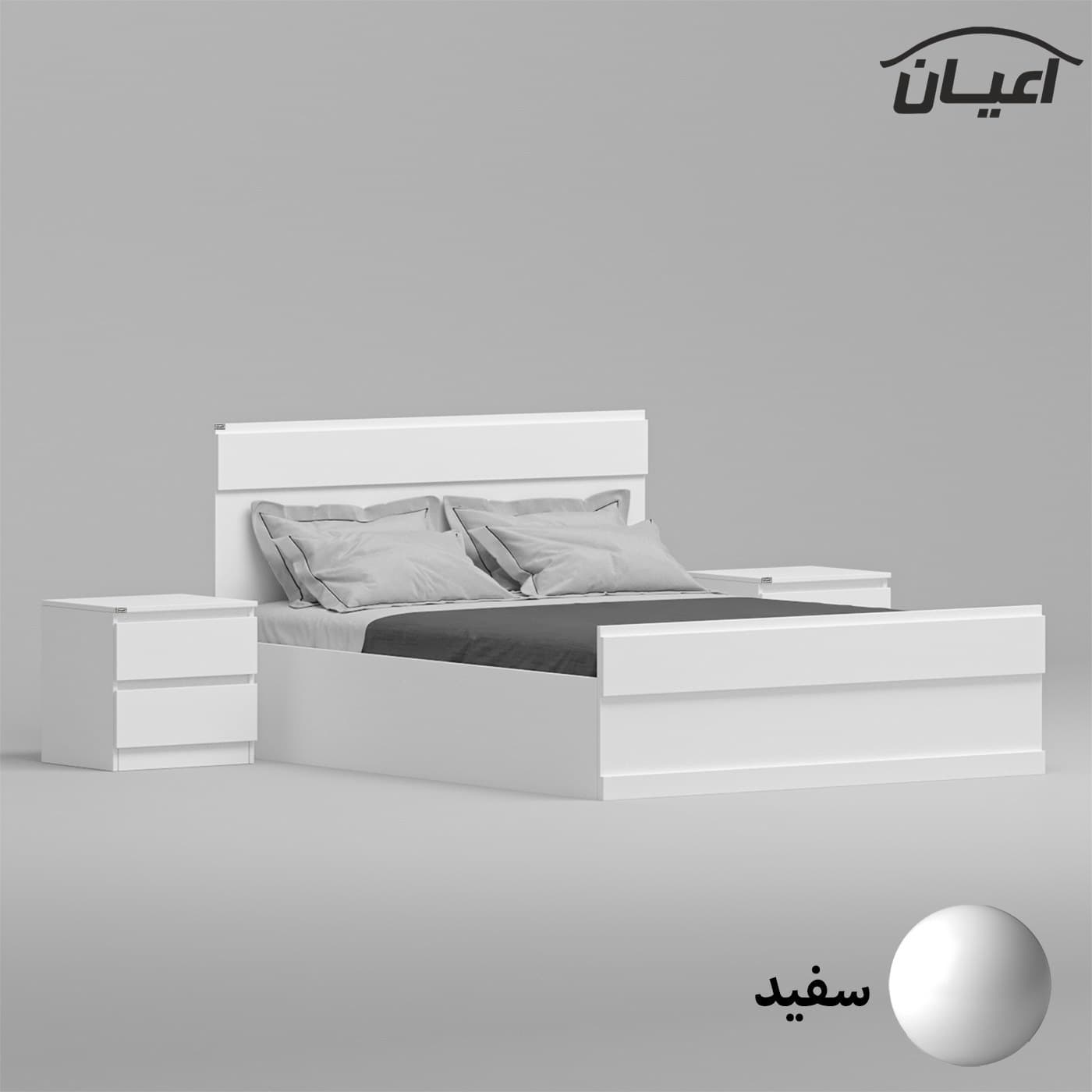 سرویس خواب دونفره مدل FH864 سایز 160×200 سانتی متر مجموعه سه عددی مبلمان فرنا مدل 1141517 — تصویر ۳
