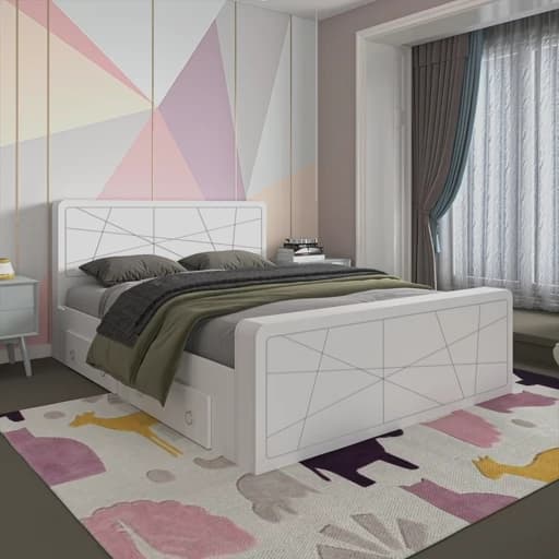 تخت خواب دونفره مدل FH709 سایز 160×200 سانتی متر مبلمان فرنا مدل 1141514