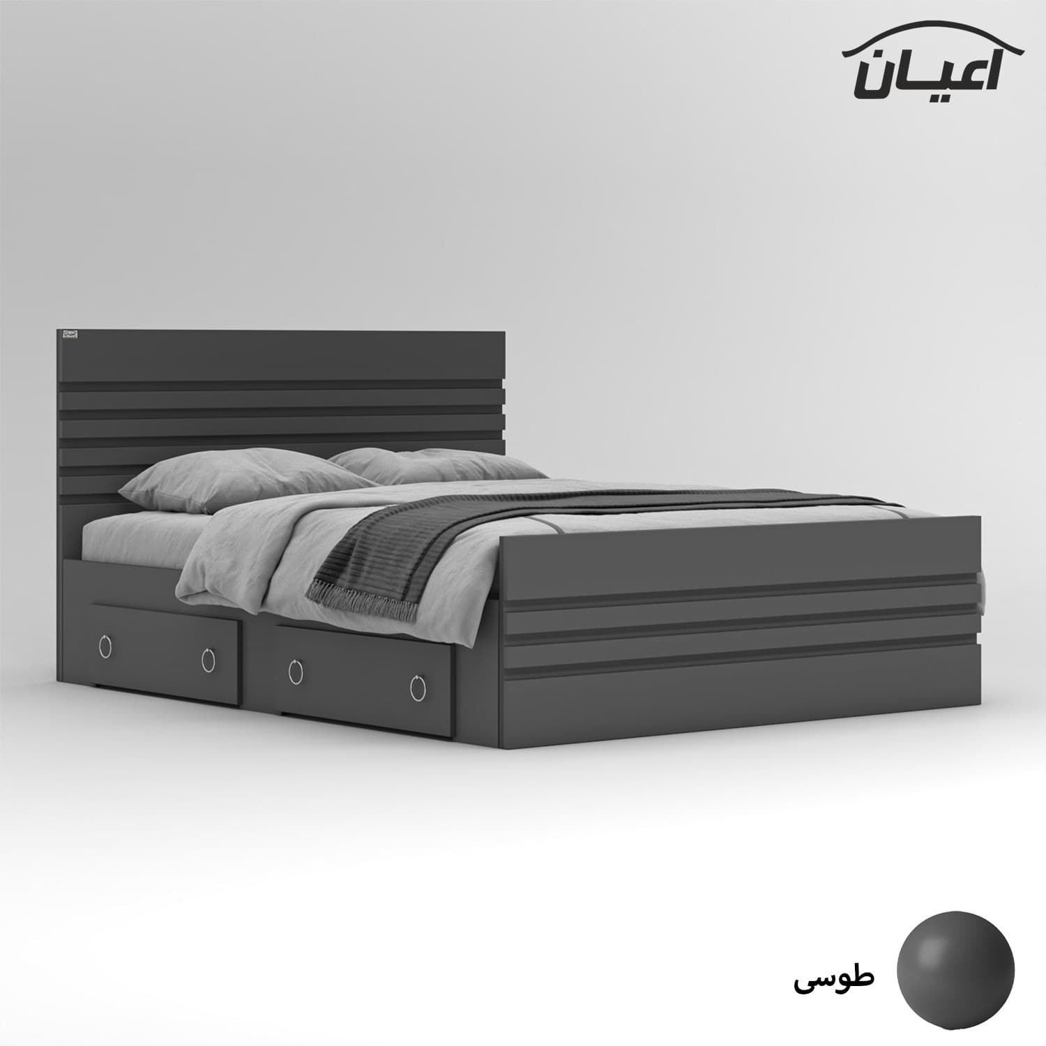 تخت خواب ملامینه دو نفره مدل FH860 سایز 160×200 سانتی متر مبلمان فرنا مدل 1141509 — تصویر ۳