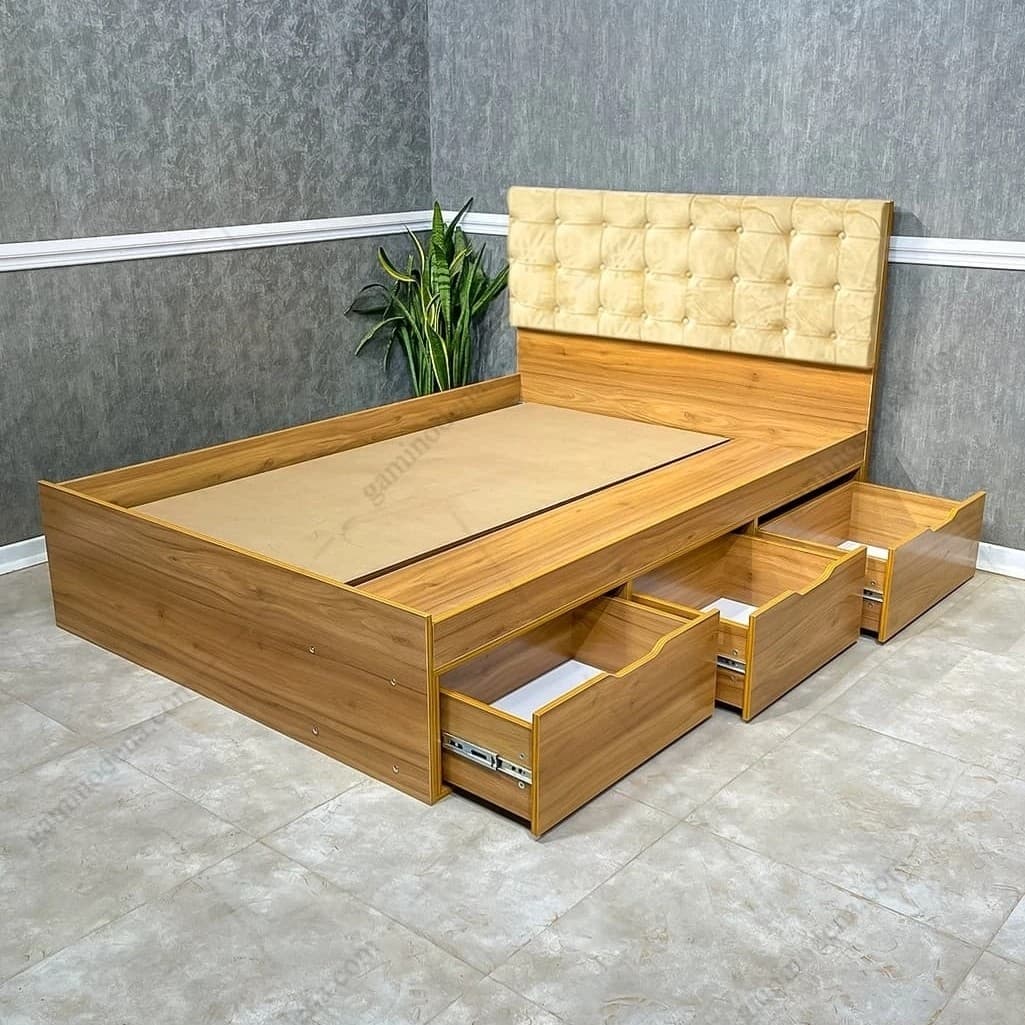 تخت خواب mdf یک نفره/یک نیم نفره/دونفره مبلمان فرنا مدل 1141496 — تصویر ۳