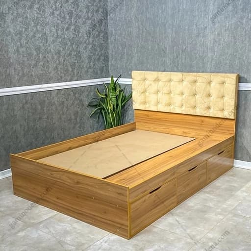 تخت خواب mdf یک نفره/یک نیم نفره/دونفره مبلمان فرنا مدل 1141496
