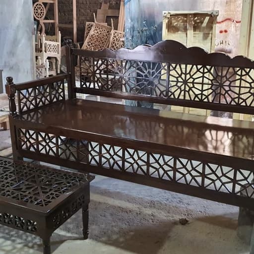 تخت سنتی 2 در 1 نیمکت سنتی صندلی سنتی مبل سنتی مبلمان فرنا مدل 1141465