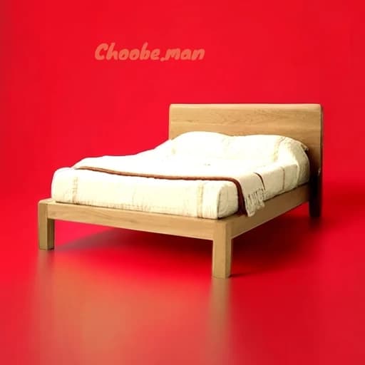 تخت خواب چوبی ساده دو نفره مناسب تشک 160-200 مبلمان فرنا مدل 1141428