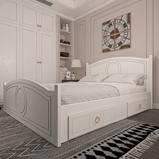 تخت خواب دو نفره کد FH673 سایز 200×160 سانتی متر مبلمان فرنا مدل 1141337