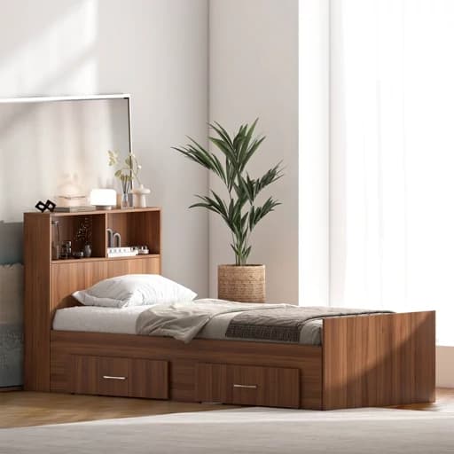 تختخواب ملامینه یک نفره مدل FH1019 سایز 90 * 200 سانتیمتر مبلمان فرنا مدل 1141336