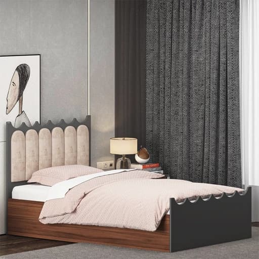 تخت خواب ام دی اف یک نفره مدل FH955 سایز 120×200 سانتی متر مبلمان فرنا مدل 1141335