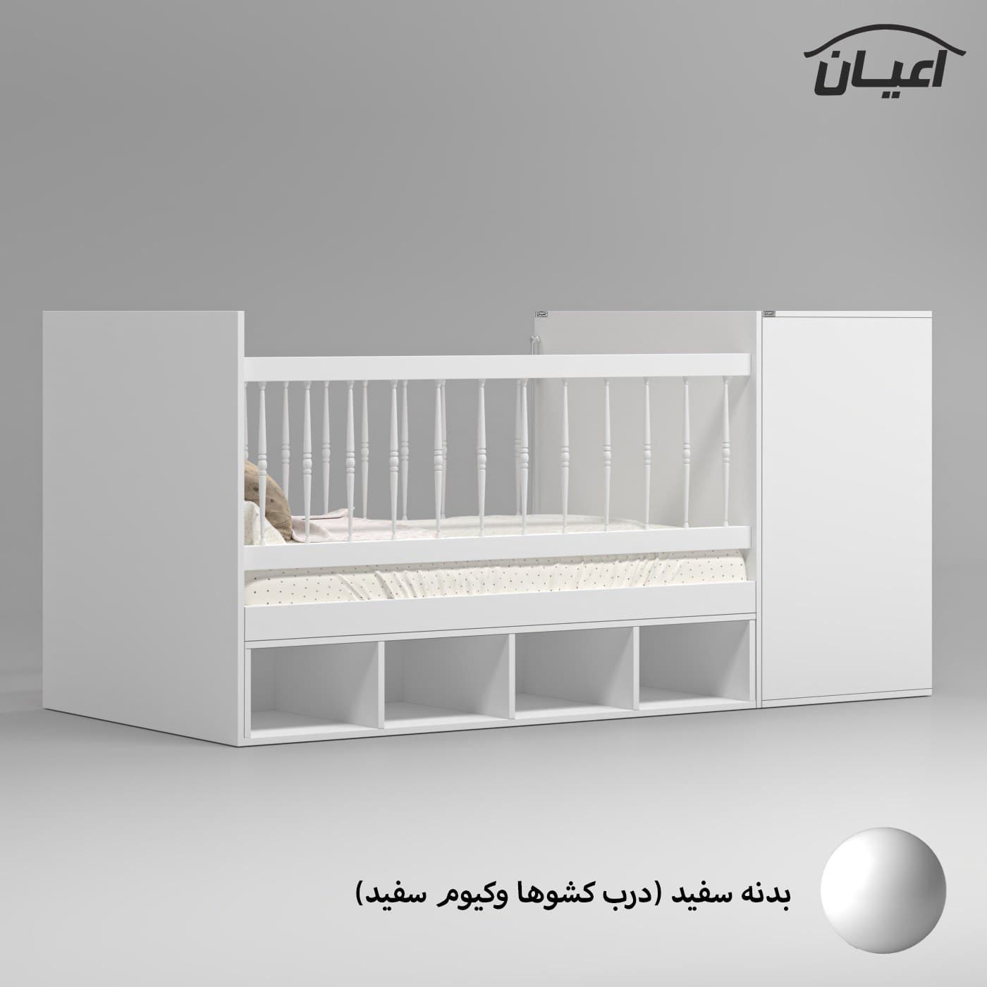 تختخواب کودک مدل FH827 مبلمان فرنا مدل 1141332 — تصویر ۲