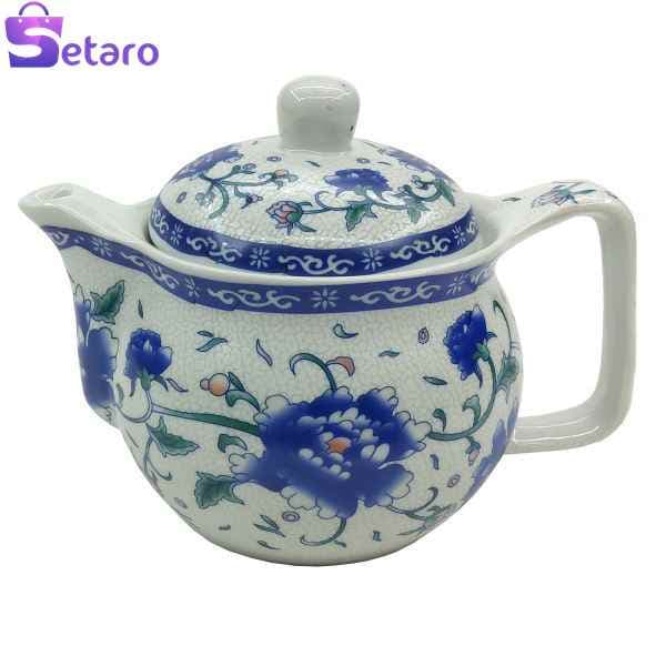 قوری فانتزی طرح گل آبی