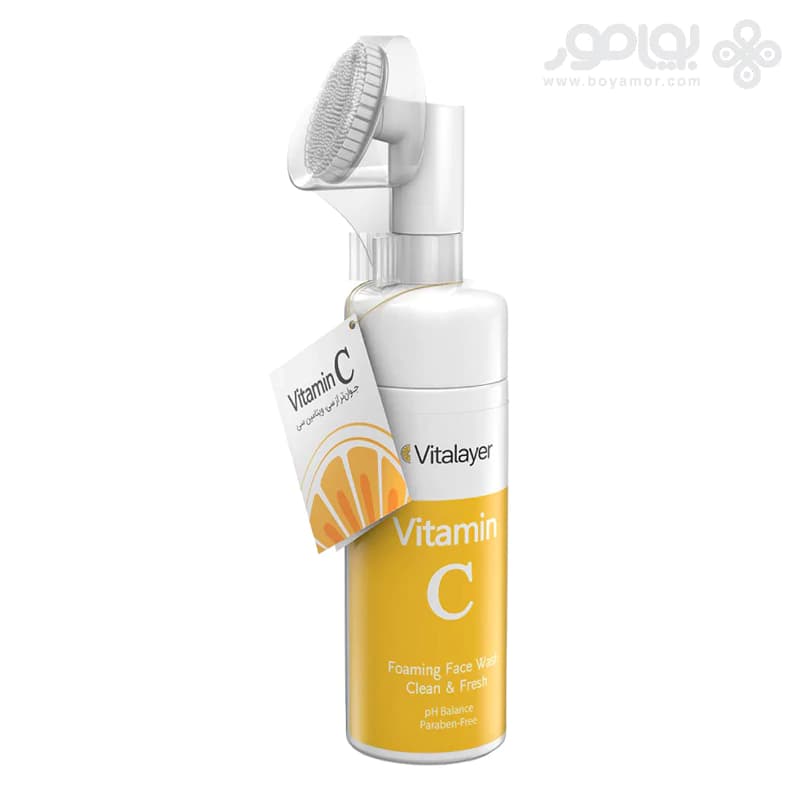 فوم شستشوی صورت ویتالیر مدل Vitamin C مناسب انواع پوست