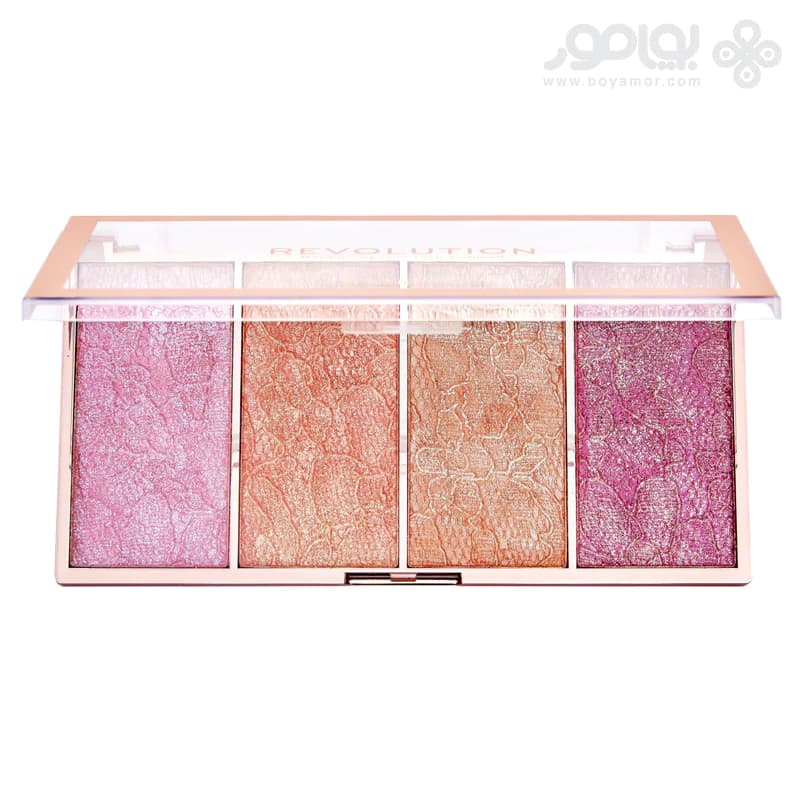 پالت رژگونه 4 رنگ رولوشن مدل VINTAGE LACE BLUSH — تصویر ۳