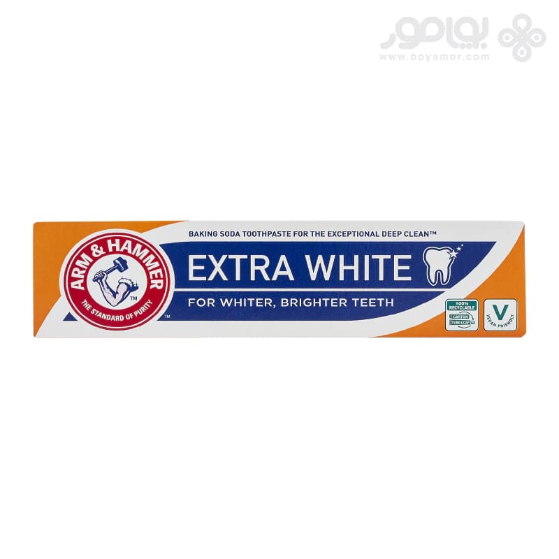 خمیر دندان آرم اند همر مدل EXTRA WHITE حجم 75 میل