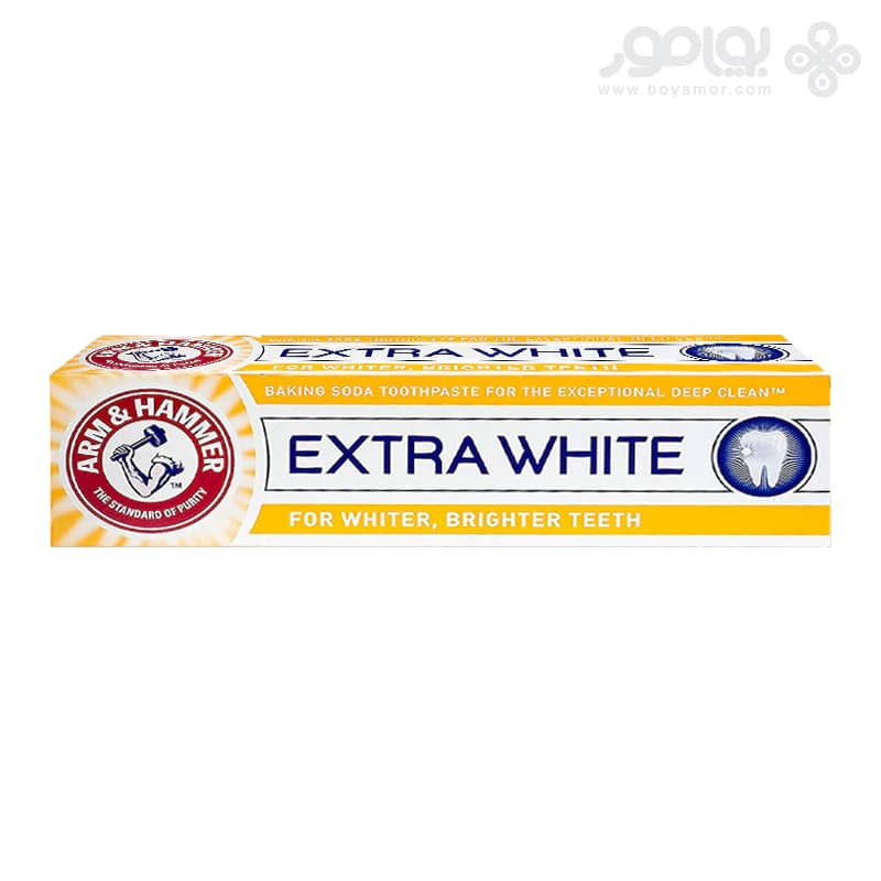 خمیر دندان آرم اند همر مدل Extra White وزن 125 گرم — تصویر ۲