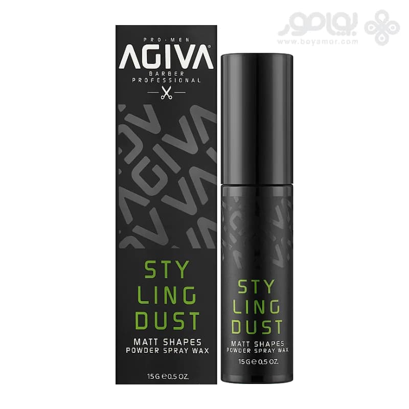 پودر حالت دهنده و پر پشت کننده مات آگیوا مدل Styling Dust وزن 15 گرم — تصویر ۳