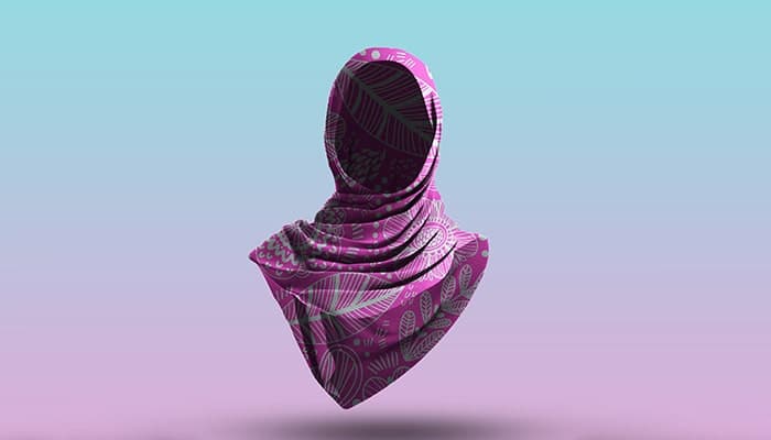 فایل لایه باز موکاپ نمای جلو روسری