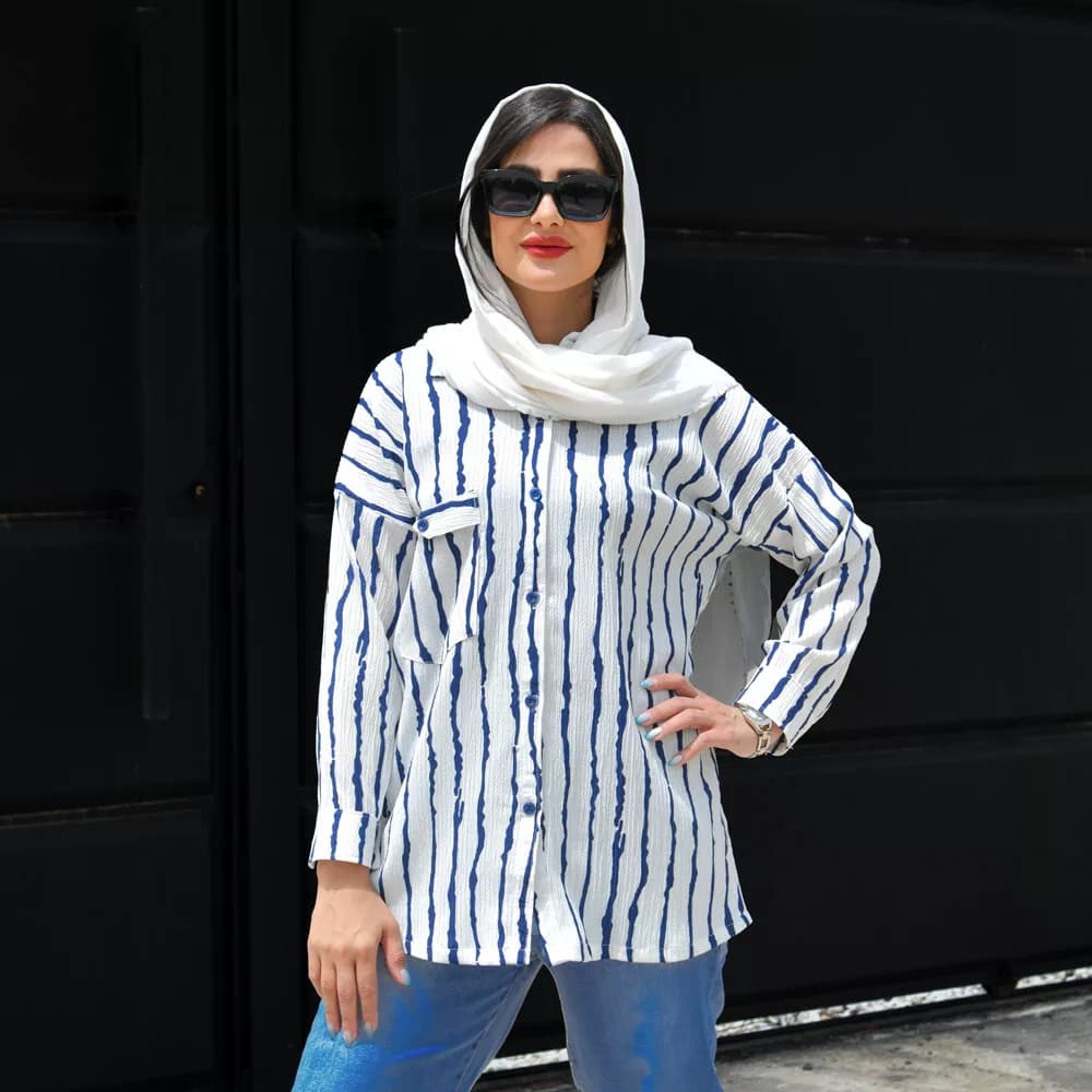 مانتو دخترانه راه راه کد 25966