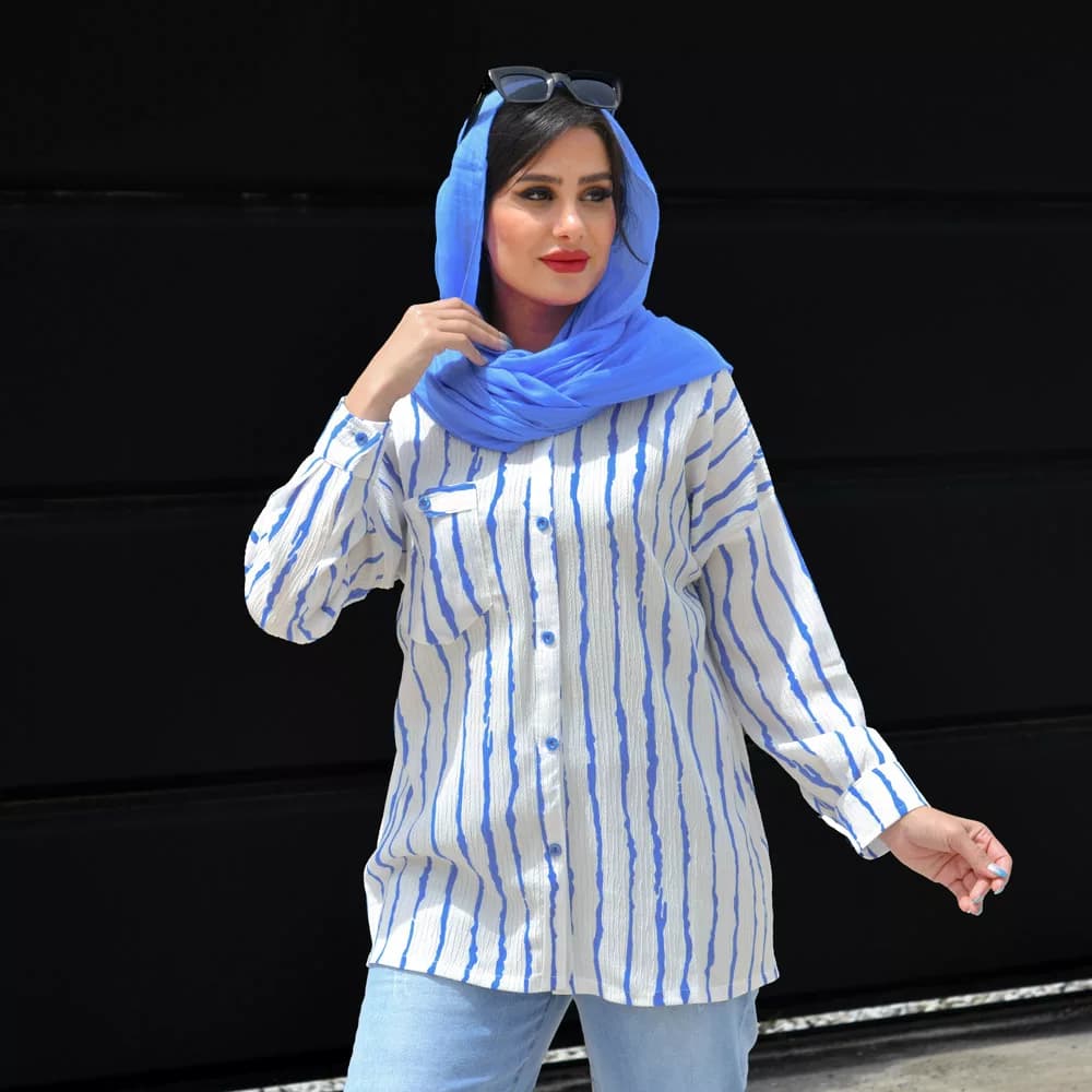 مانتو دخترانه راه راه کد 25966 — تصویر ۷